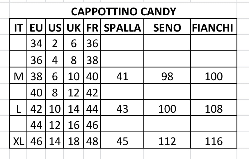 P/E CAPPOTTINO CANDY