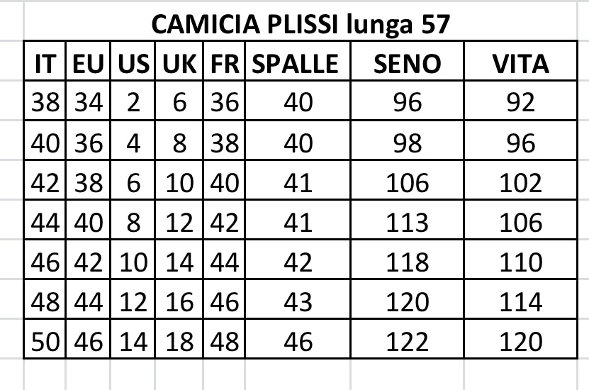 P/E CAMICIA PLISSI