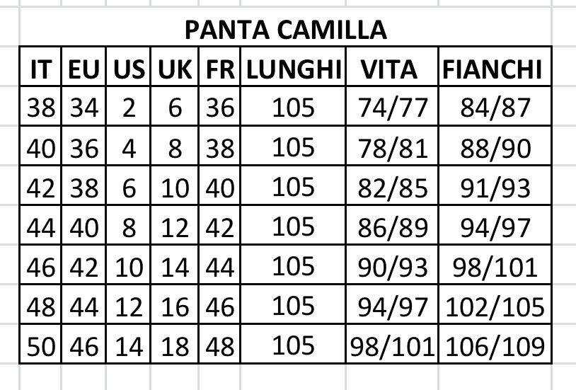 A/I PANTA CAMILLA